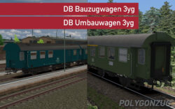 Doppelpack Umbaudreiachser und Bauzugwagen 3yg